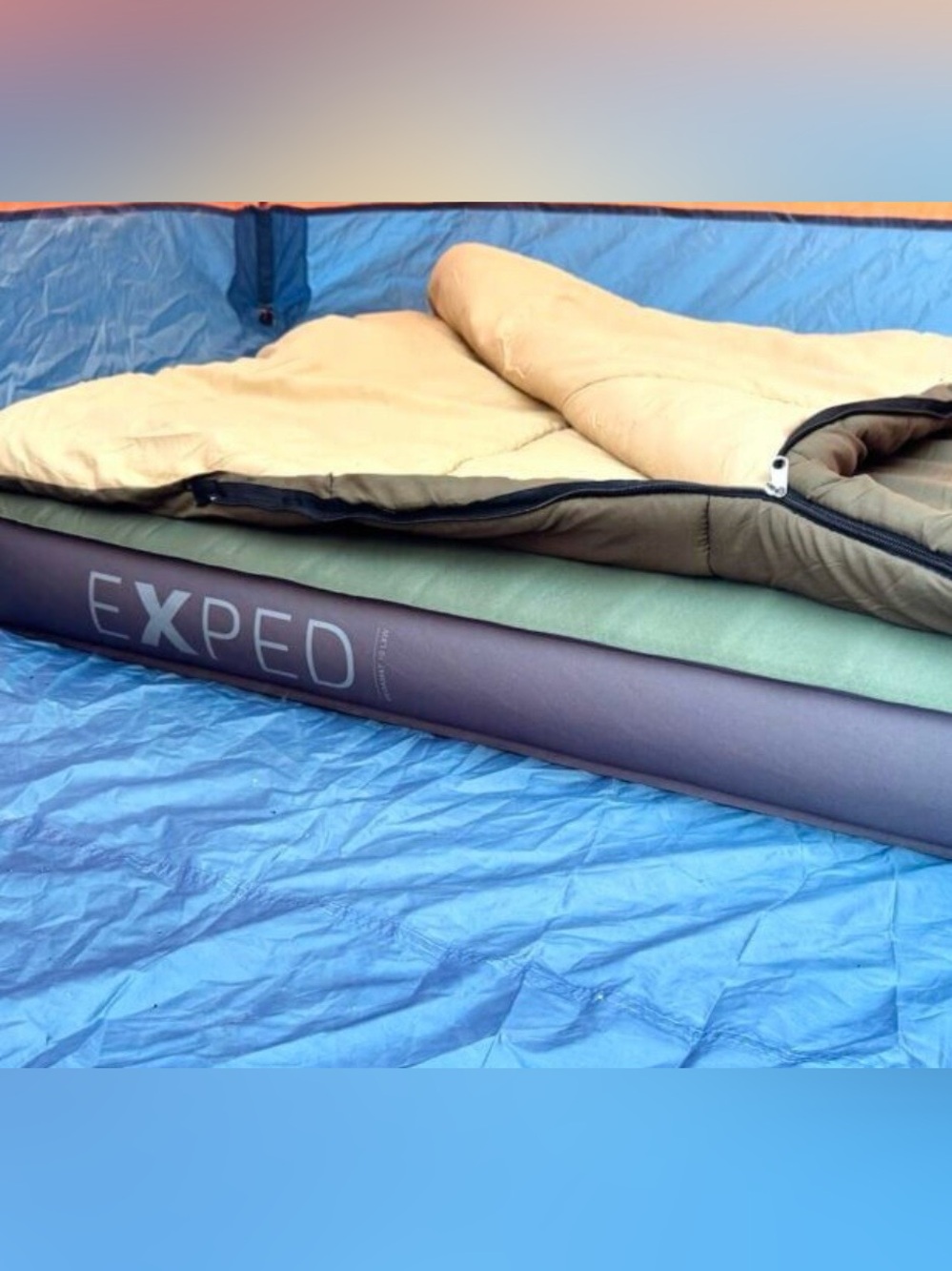 EXPED Inflatable Sleeping Pad with hand pump